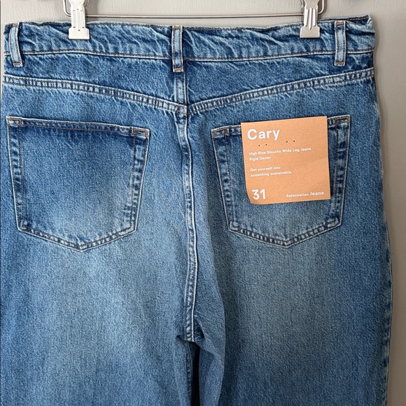 Reformation Cary High Rise Slouchy Wide Leg Jeans Size 31 - Picture 7 of 10